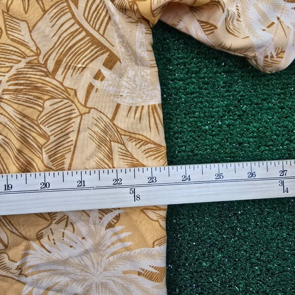 Bermuda Casual by Haband Hawaiian Shirt Mens Large Orange Button Up Tropical - Picture 5 of 8